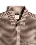 Giorgio Armani/ Houndstooth Check Pattern Summer Wool Shirt