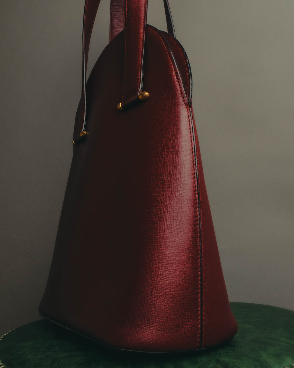 "Cartier" 80's-90's Bordeaux leather handbag
