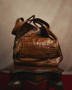 “Max Mara” 00’s-20’s crocodile-embossed 2way backpack