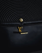 "Tiffany & Co." 80’s-90’s Structured ribbed leather top-handle bag