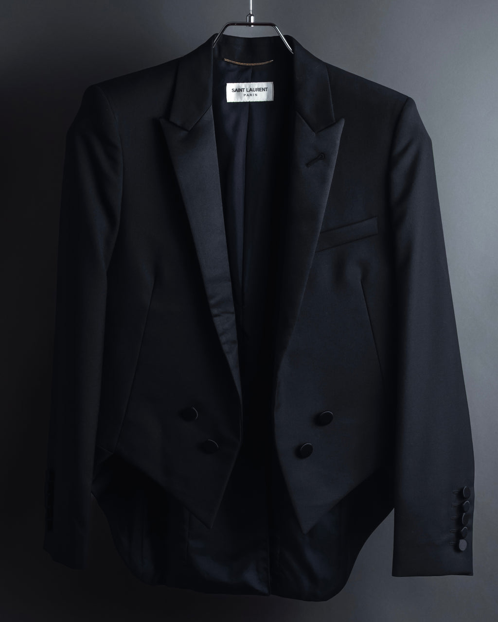 "Saint Laurent Paris" Modern tailcoat design jacket