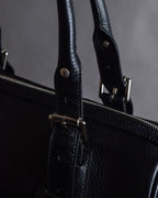 "BURBERRY" Refined design mini Boston leather bag