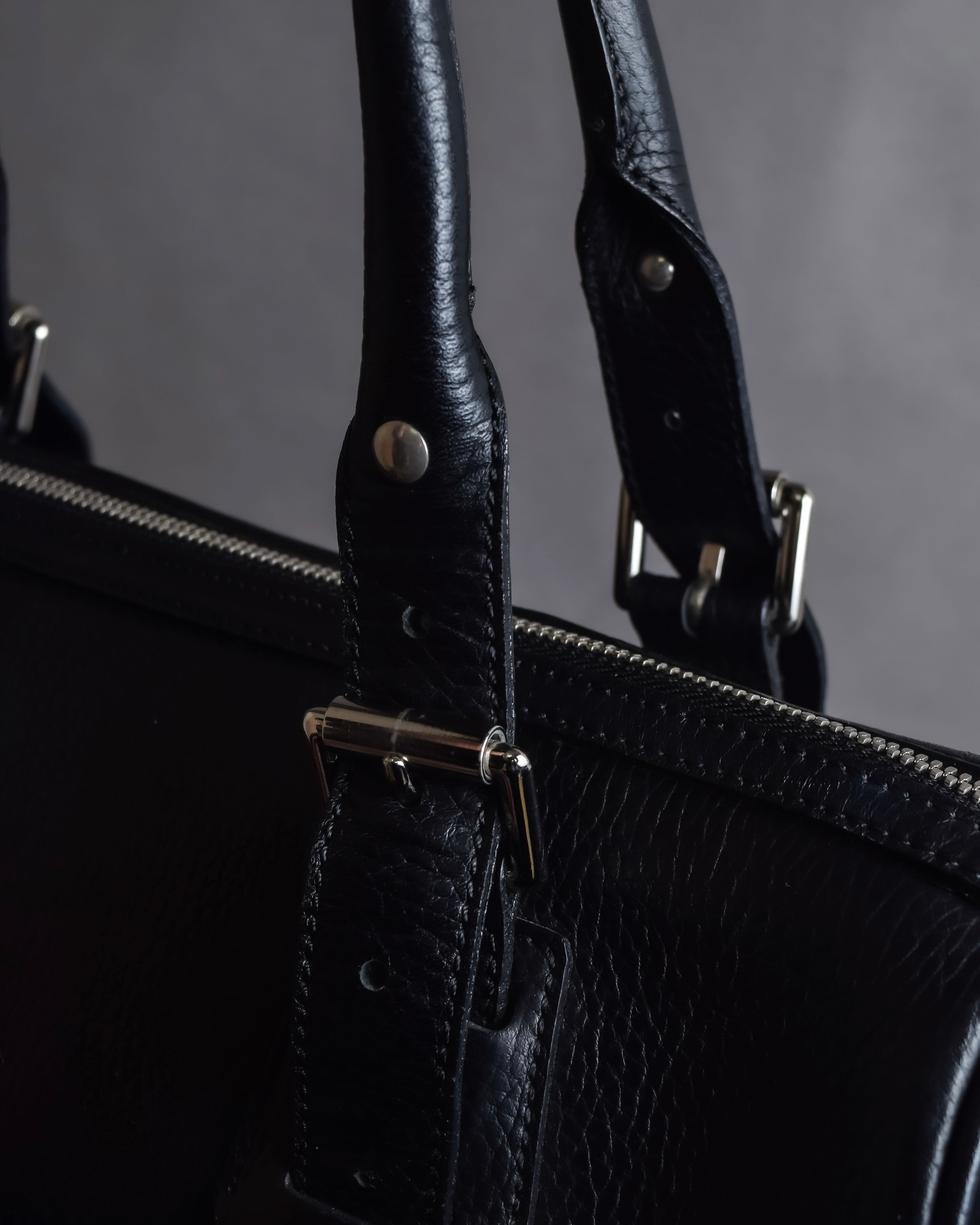 "BURBERRY" Refined design mini Boston leather bag