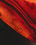 –SPECIAL– “GUCCI” 80’s-90’s Abstract marble print silk scarf