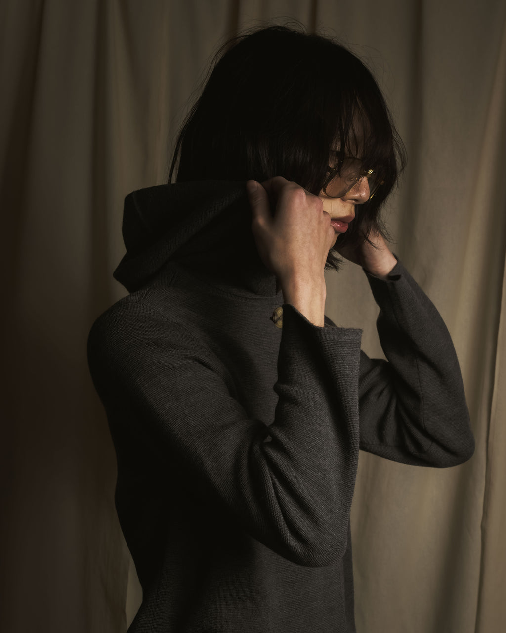 伊夫·圣罗兰 90年代连帽羊毛针织夹克