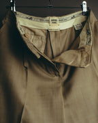 -SPECIAL- "HERMÈS" 90's-00's Wool silk tailored asymmetrical setup suit