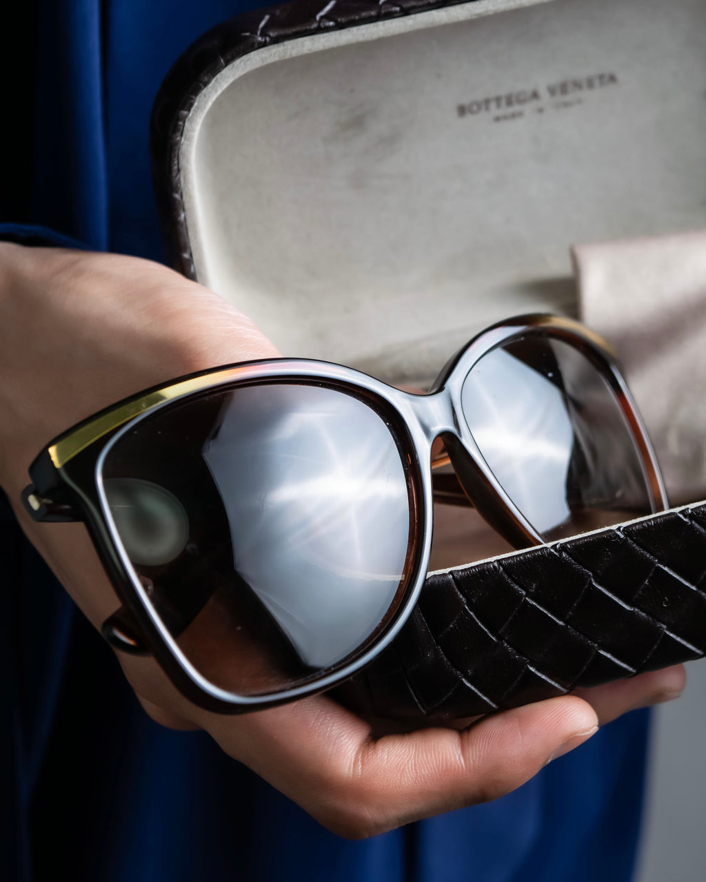 "BOTTEGA VENETA" Butterfly frame tortoiseshell sunglasses