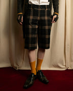 "BURBERRY" Decorative button design check pattern short pants