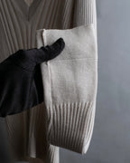 "MAISON MARGIELA" 18AW Ribbed shaped V-neck knit