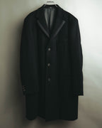 -SPECIAL- “VALENTINO” 2000’s Satin lapel single breasted wool coat