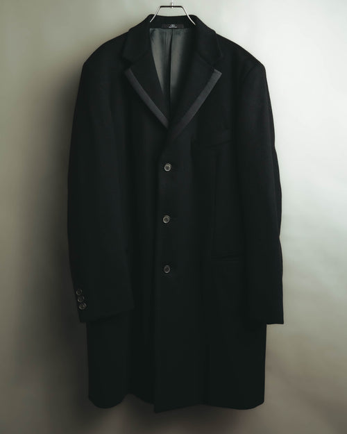 -SPECIAL- “VALENTINO” 2000’s Satin lapel single breasted wool coat
