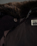 "miss Chloe" Fur collar switching design wool coat