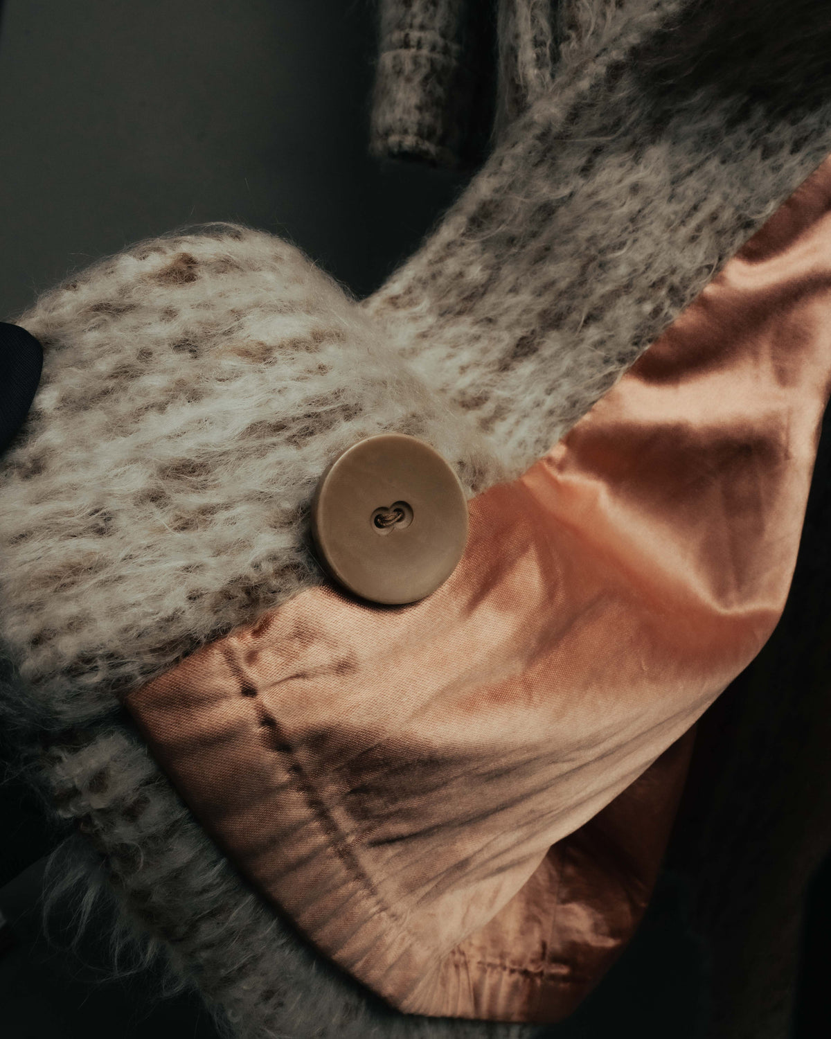 “Vintage” 80’s Shaggy textured long knit coat