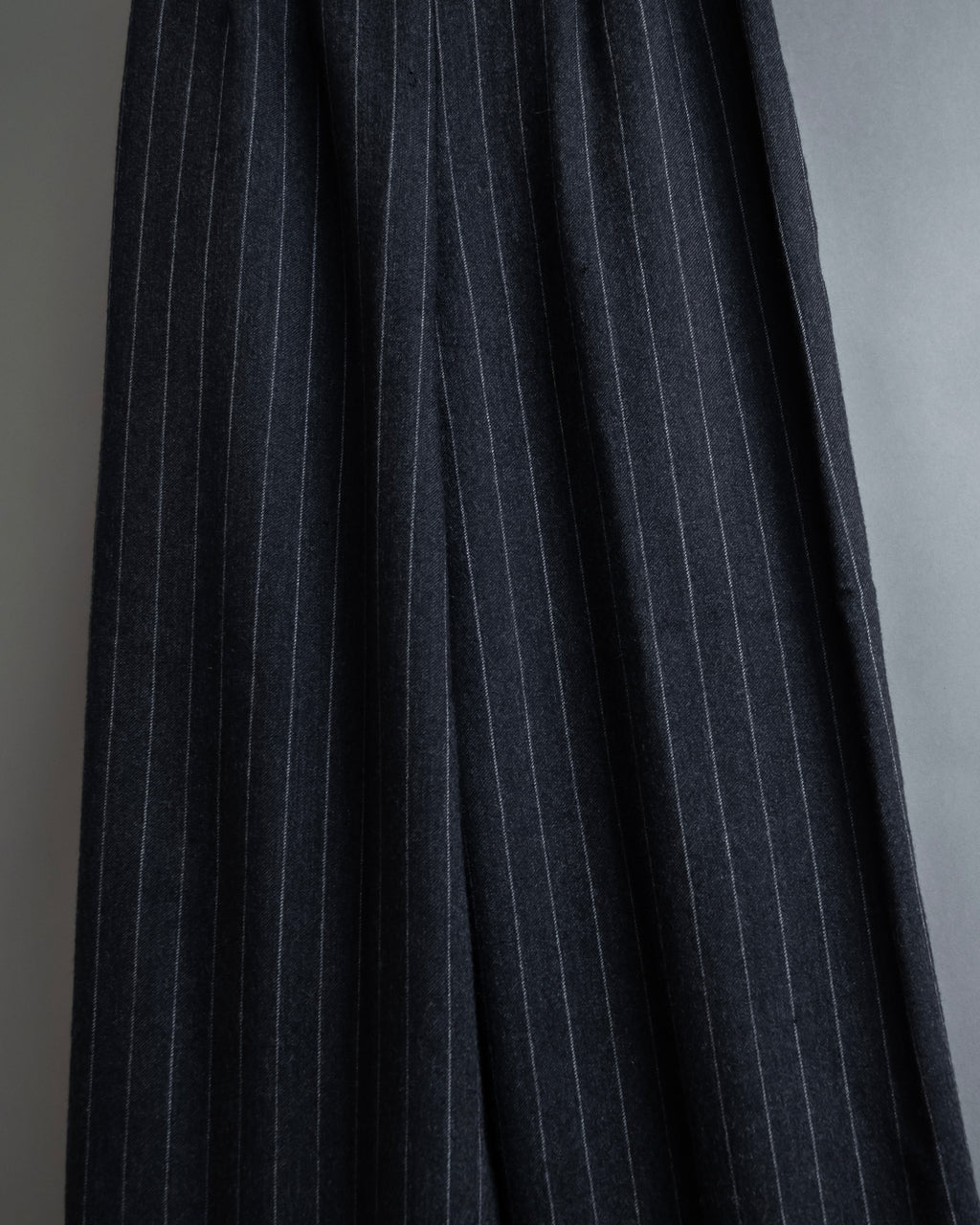 "BALENCIAGA" Side zipper design striped slacks