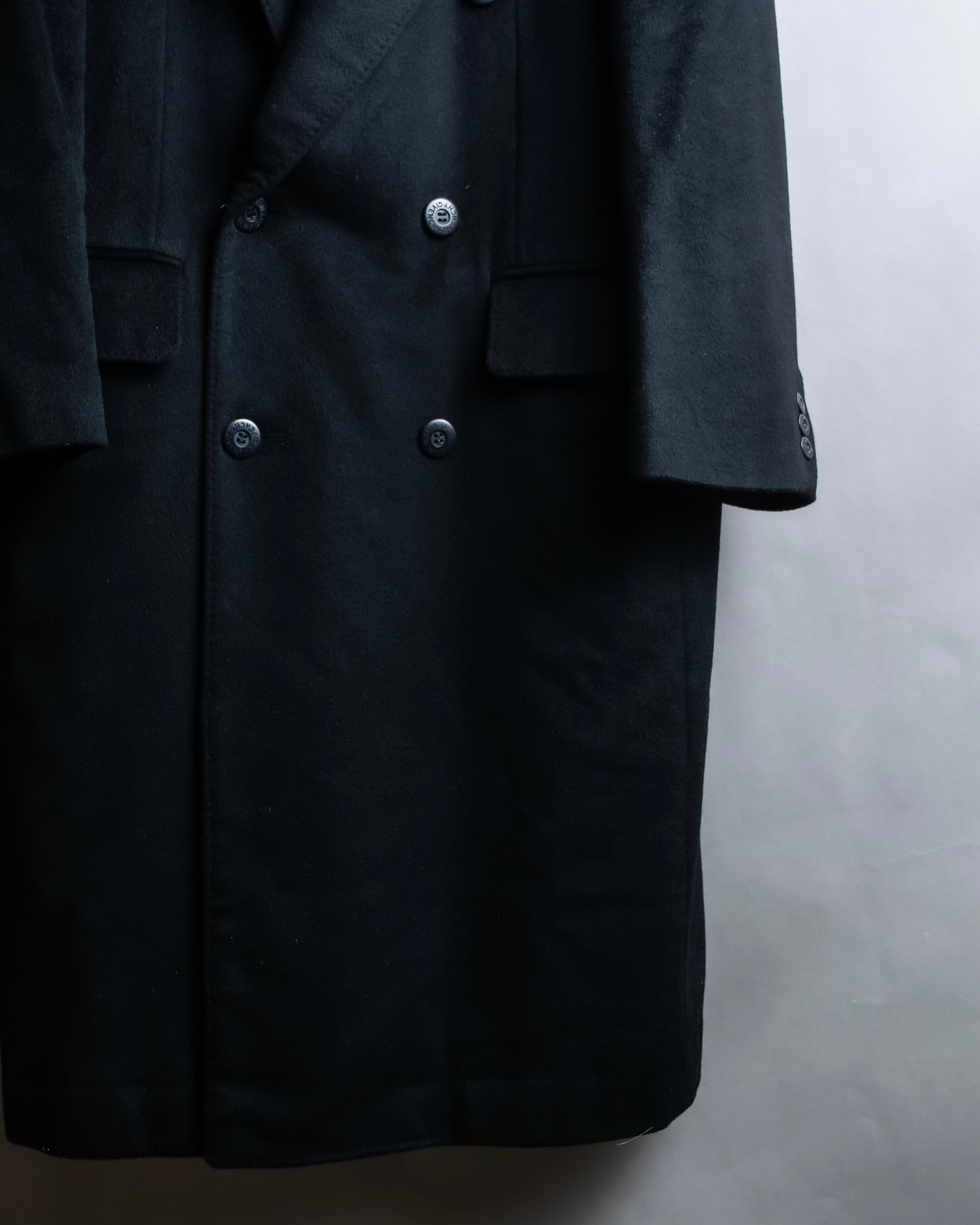 "MONSIEUR GIVENCHY" Double-breasted cashmere blend chesterfield coat