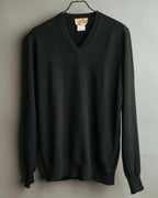 -SPECIAL- “HERMÈS” 90’s-00’s Cashmere wool v-neck knit