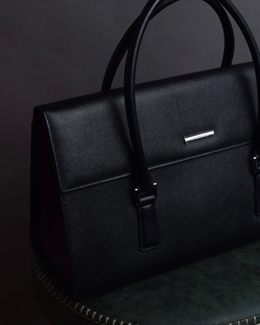 "BURBERRY" Saffiano leather mini boston bag