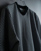 “VERSACE” checkered pattern zip pocket pull over