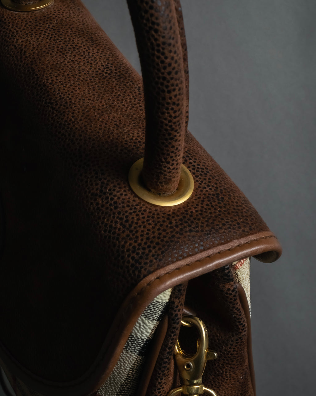 "BURBERRYS" 90’s PVC＆leather 2-way bag