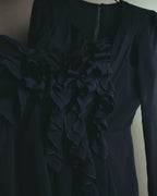 "COMME des GARÇONS" 90's Sculptural ruffle maxi dress