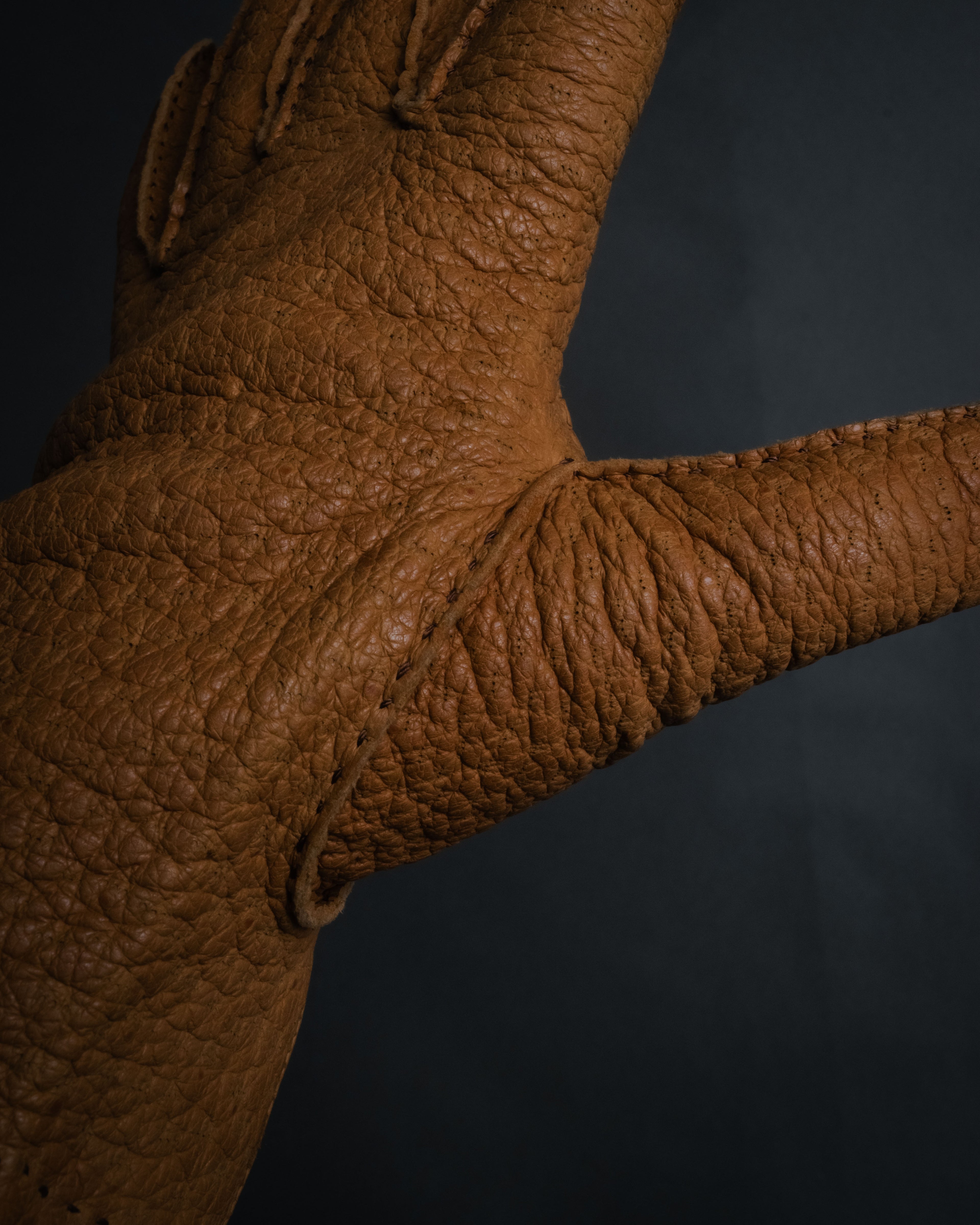 “Yves Saint Laurent” 80’s-90’s Hand-stitched peccary leather gloves