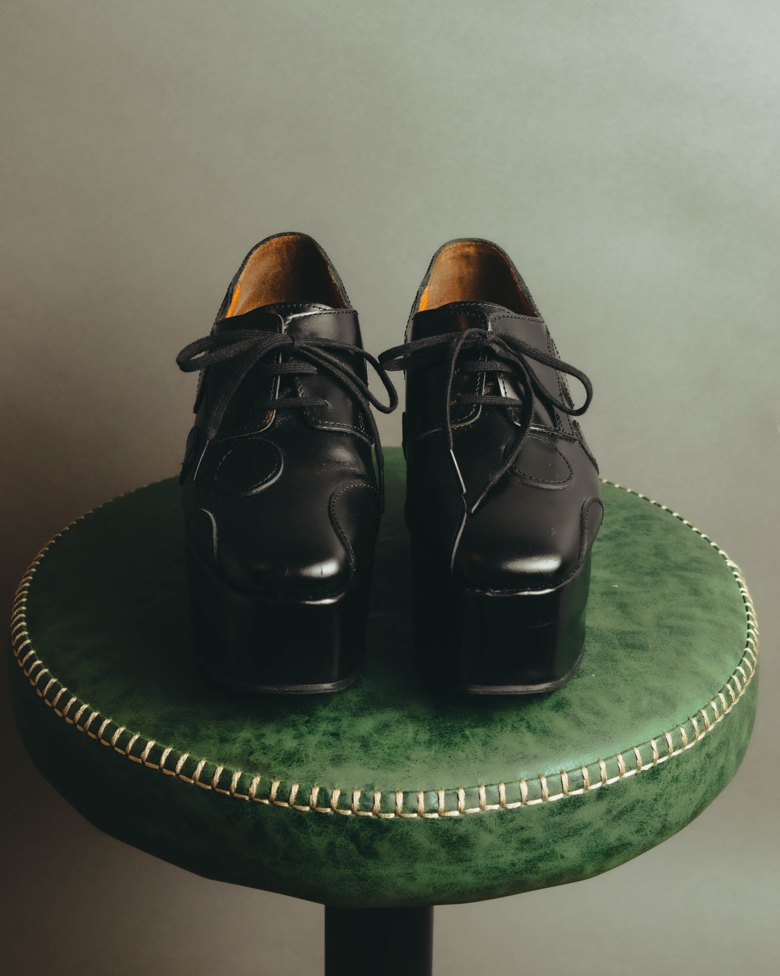 "JUNYA WATANABE COMME des GARÇONS" 00's Sculptural leather platform oxford shoes