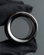 "HERMES" Drum-shaped calf leather scarf ring