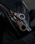"Jas-M.B." Belt flap design leather shoulder bag