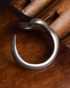 "Tiffany&Co" Elsa Peretti open heart design silver ring