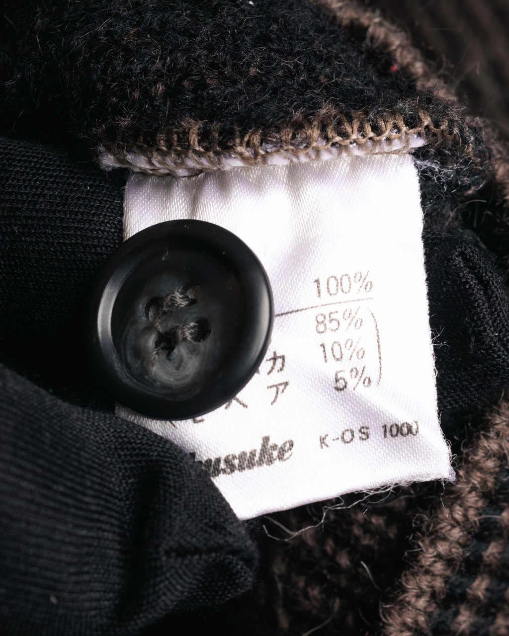 “Yves Saint Laurent” 80’s-90’s geometric knit cardigan