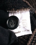 “Yves Saint Laurent” 80’s-90’s geometric knit cardigan