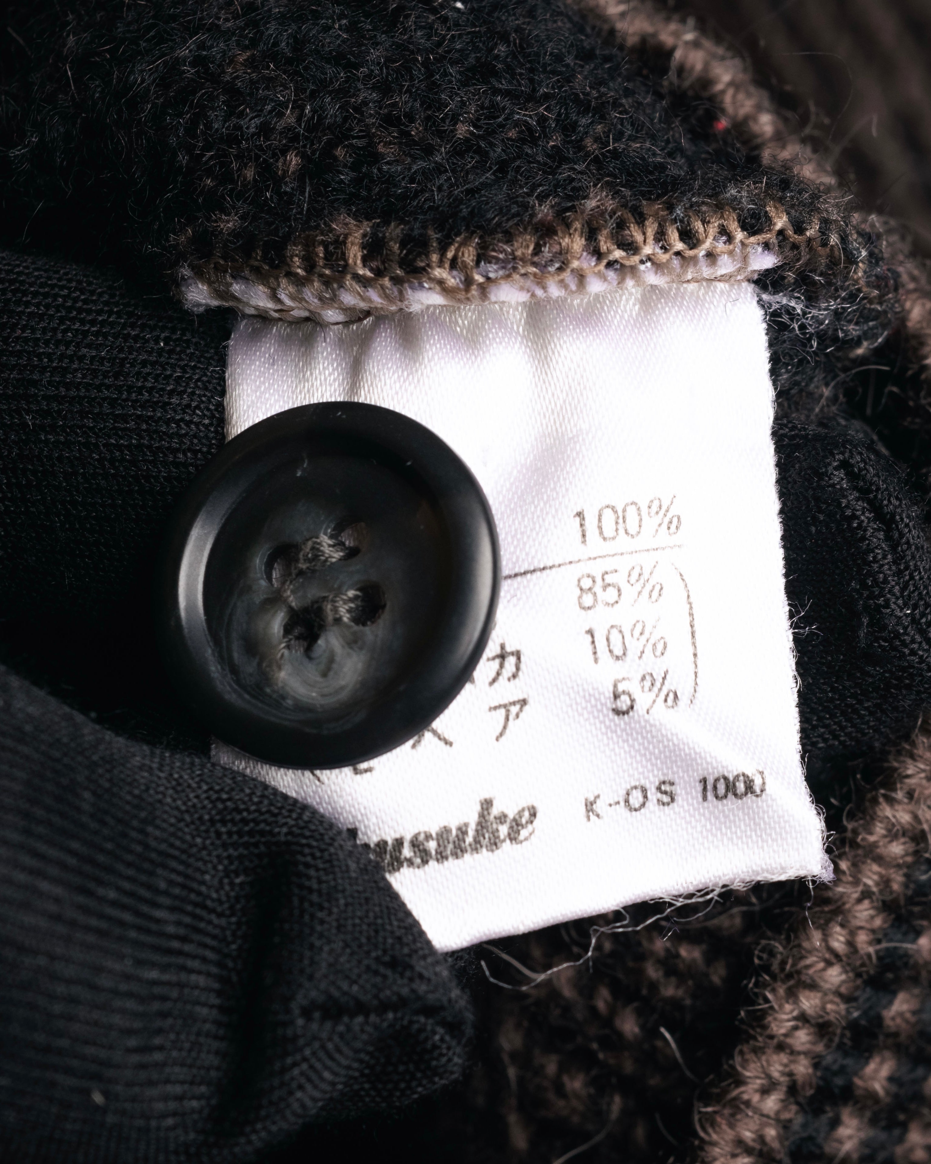 “Yves Saint Laurent” 80’s-90’s geometric knit cardigan