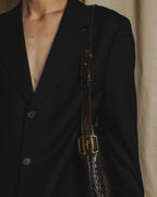 Bolso de hombro tipo vara con estampado de cocodrilo de los años 90 de Salvatore Ferragamo