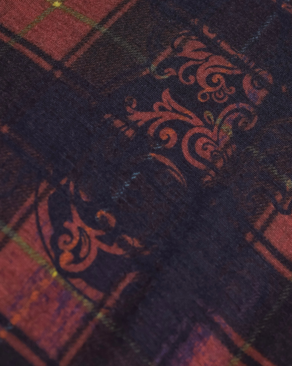 "John Galliano" Layered oriental check pattern pullover