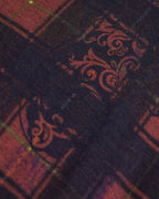 "John Galliano" Layered oriental check pattern pullover