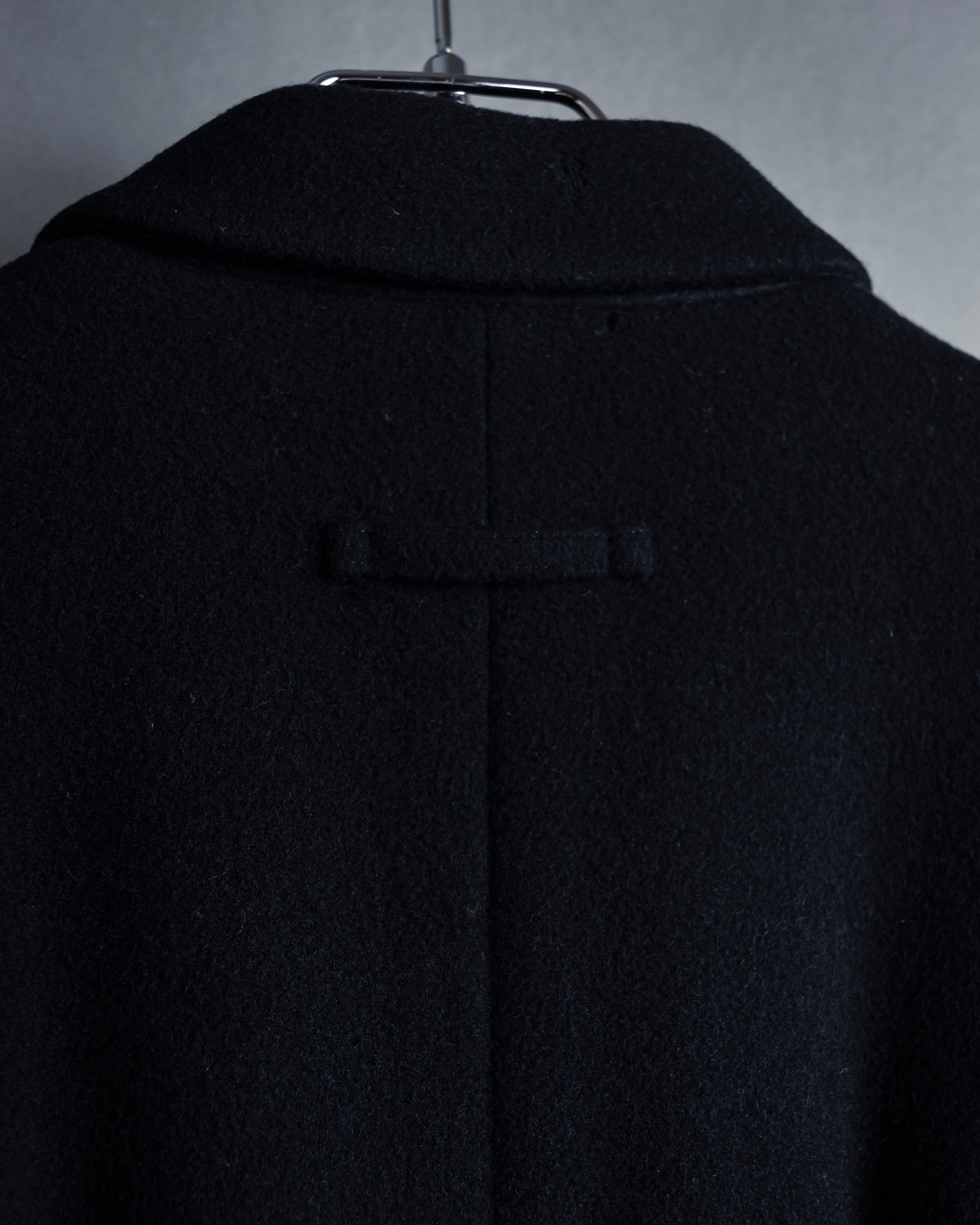 -SPECIAL- "JEAN PAUL GAULTIER"
 90's-00's Waist shape A-line silhouette black color super long coat