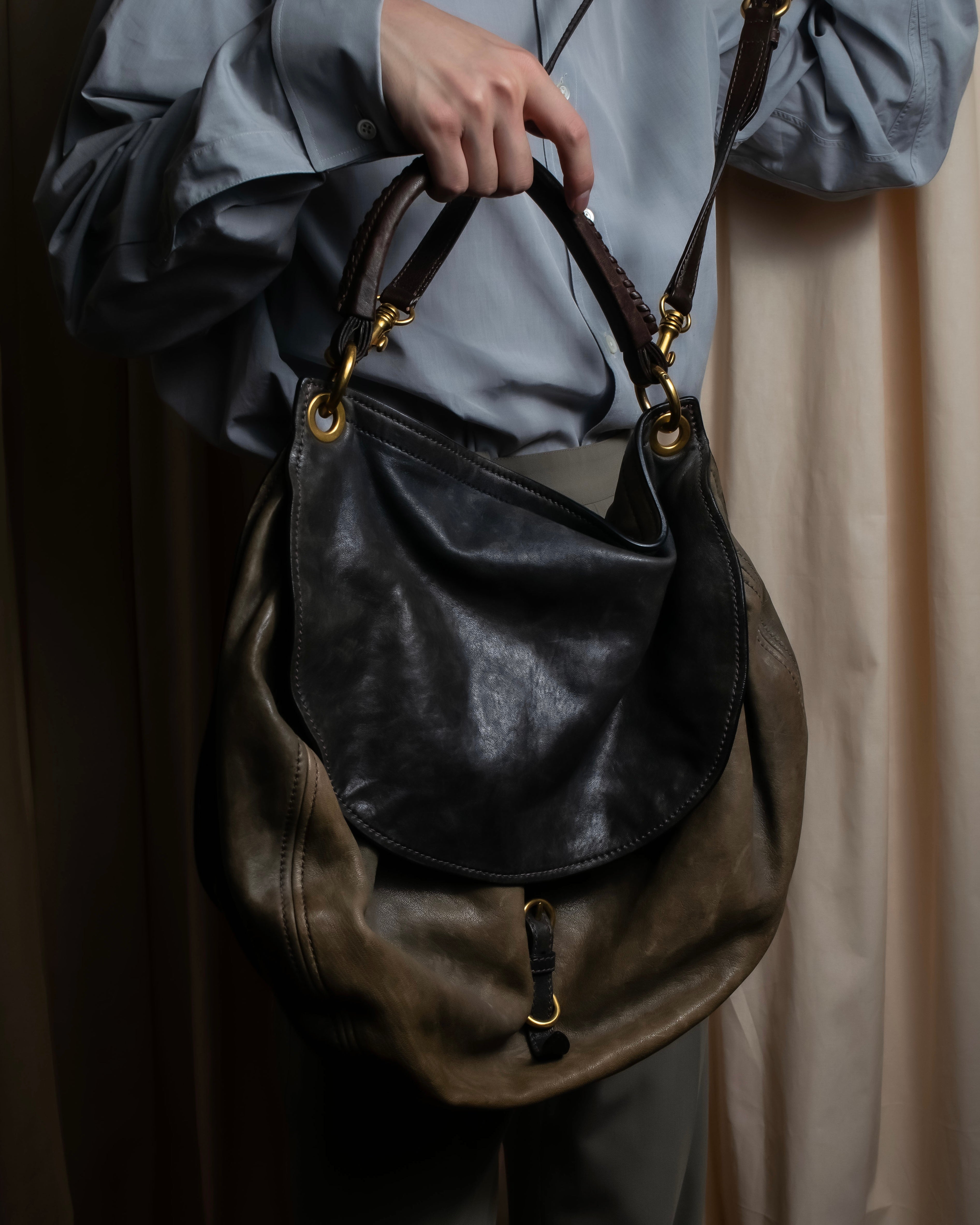 "MIU MIU" Overflap gold Parts design 2-way bag