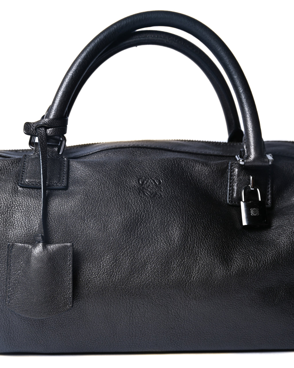LOEWE/ Anagram 2 Way Mini Boston Hand Bag Metallic Black