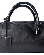 LOEWE/ Anagram 2 Way Mini Boston Hand Bag Metallic Black