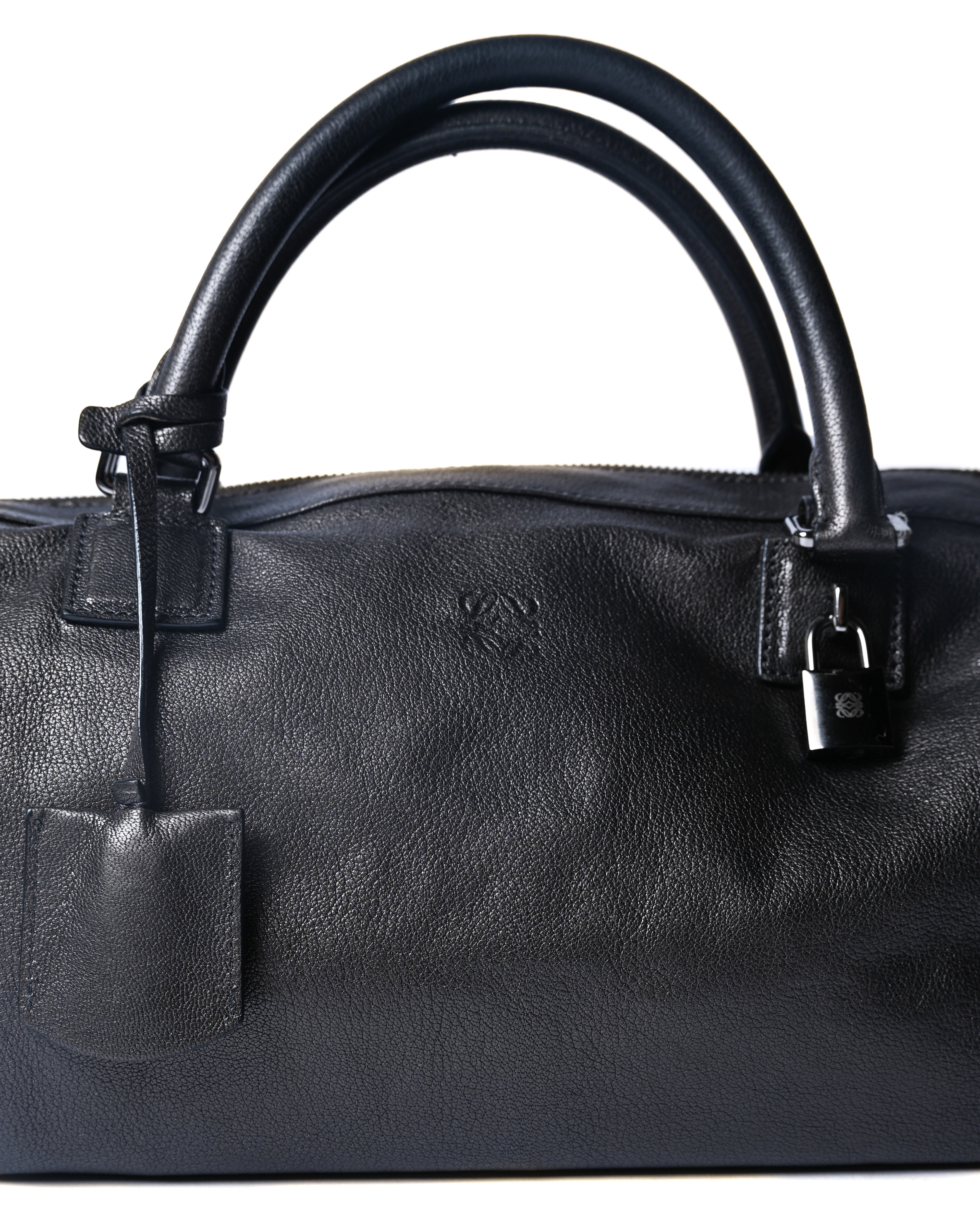 LOEWE/ Anagram 2 Way Mini Boston Hand Bag Metallic Black
