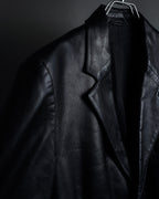"Salvatore Ferragamo" Straight silhouette leather tailored jacket