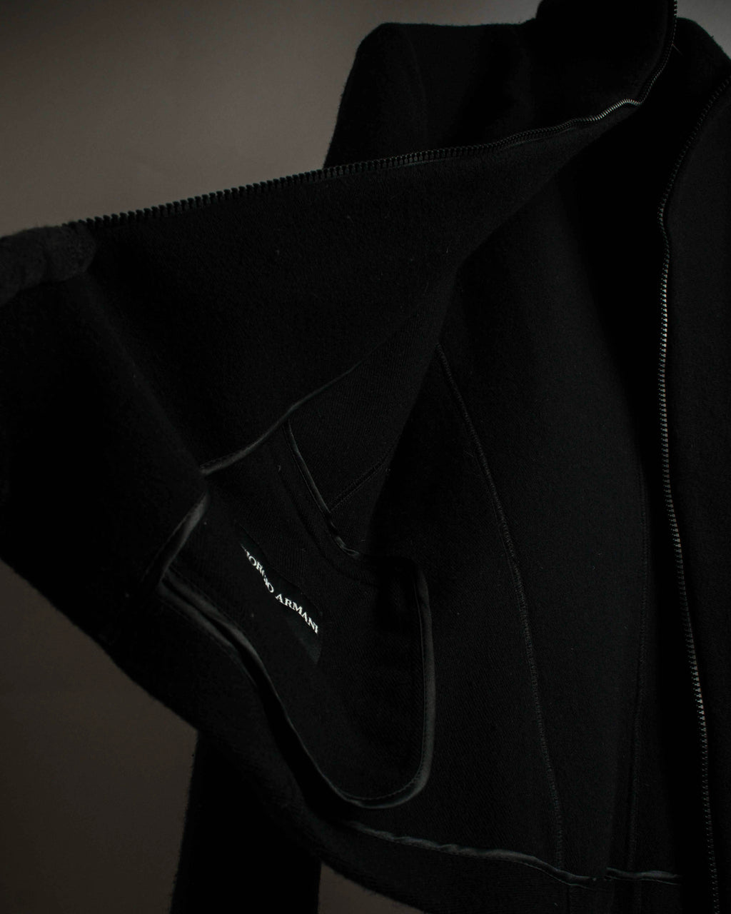 "GIORGIO ARMANI" Minimal design double zip-up jacket