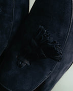 "Santoni" 2010's-2020's Elegant navy suede tassel loafers