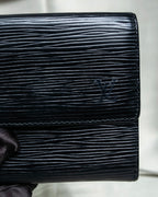 "Louis Vuitton" Horizontal Stripe Compact Leather Wallet