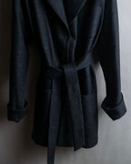 "ETRO" Shawl collar belted mid-length coat