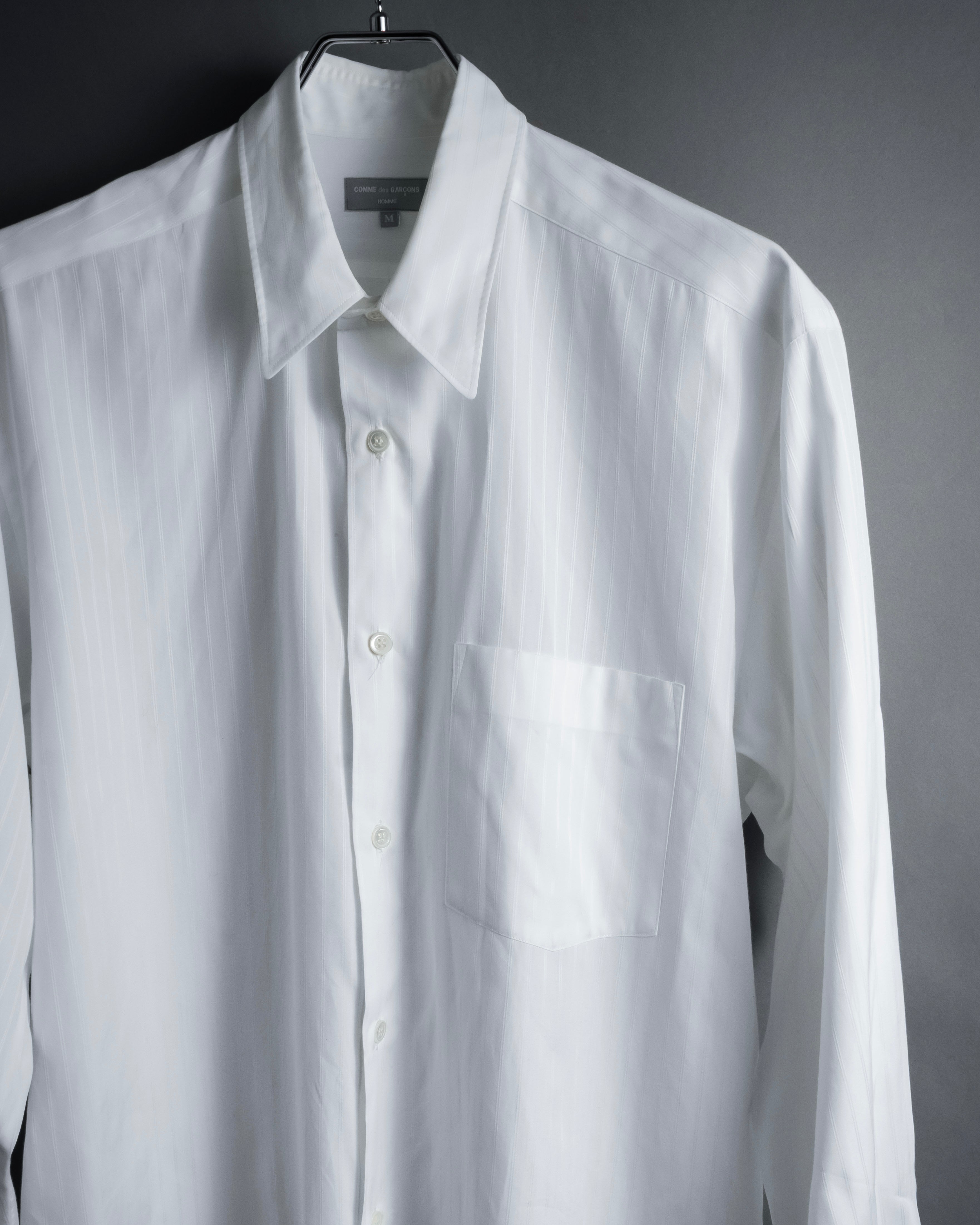 "COMME des GARCONS
HOMME" 90's Keiichi Tanaka design striped shirt