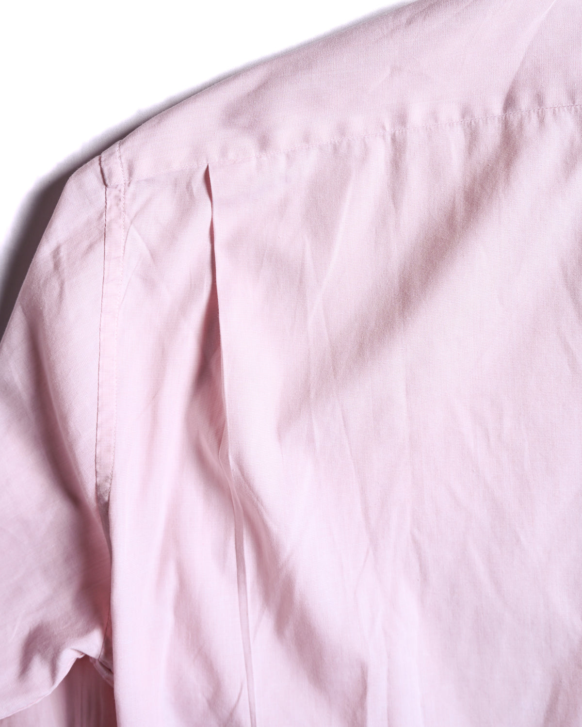 HERMES/ Oversized French Cuffed Contrast Collar Dress Shirt Pink