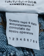 "Dolce & Gabbana" Gold zip detail distressed straight denim