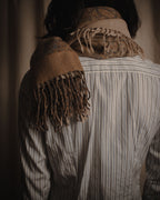 "Christian Dior" Ornamental jacquard fringe stole