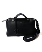 FENDI/ “By The Way Medium” Flower Detailed 2 Way Hand Bag Black
